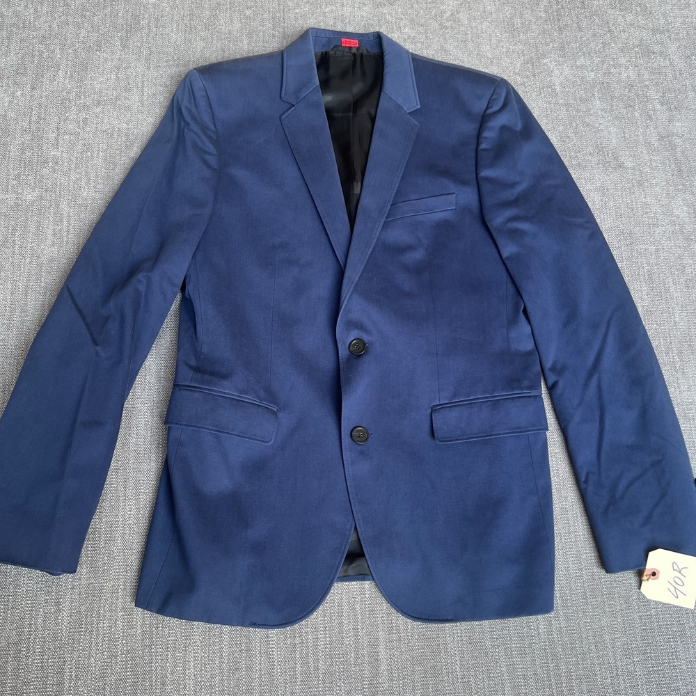 Hugo Boss Blazer Jacket Mens 40R Aeris Blue Regular Fit Single Breasted Formal